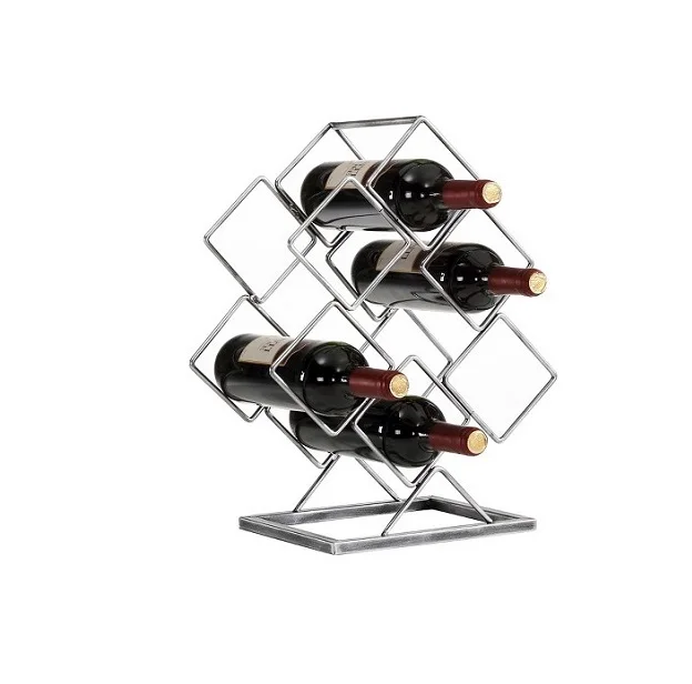 High Quality Wholesale Wall-Mounted Metal Wine Rack for Home Decor Iron Bottle Holder for Wine Display in Party Occasions