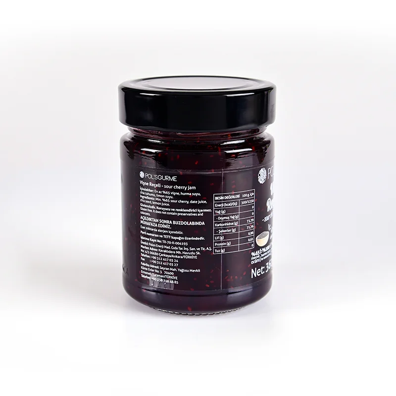 Tart Cherry Jam Fruit Preserves Organic Natural Gourmet Level No Sugar Fresh Jams Best Selling Grade Pure Healthy