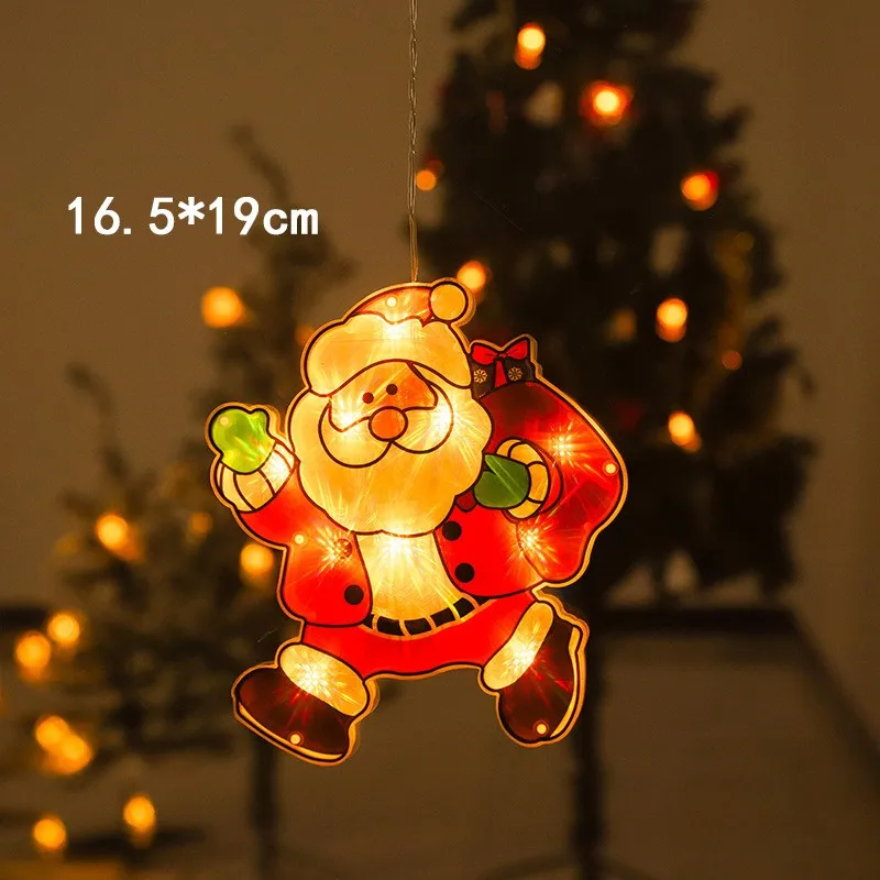 Christmas Suction Cup Lights Baby Elk Shape Window Decoration Lights Small Colored Lights led mask Wholesale OEM ODM Support
