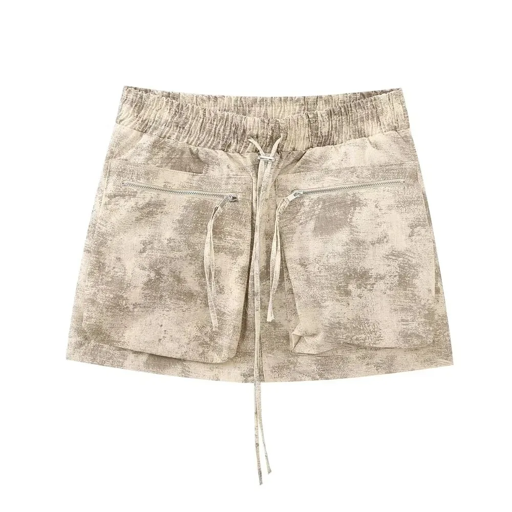 Custom New Design Summer Women Outfit new print short pilot jacket jacket shorts suit