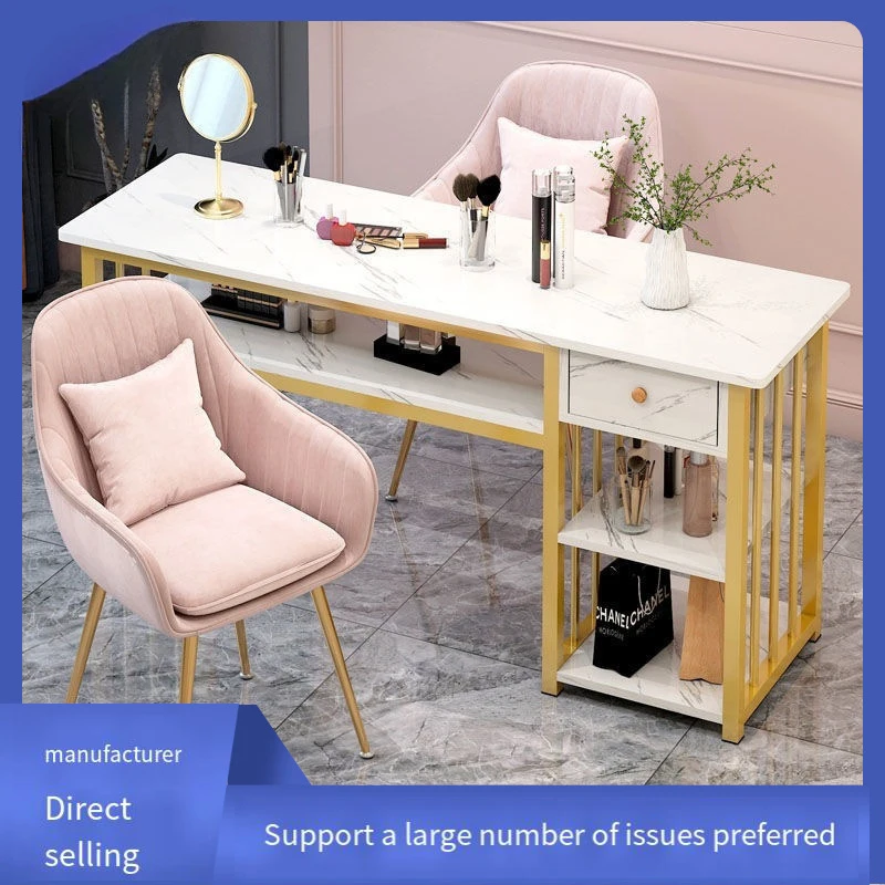 Cheap Beauty Manicure Pedicure Table Furniture Modern Desk for Nail Salon Table and Chair Sets with Private Label