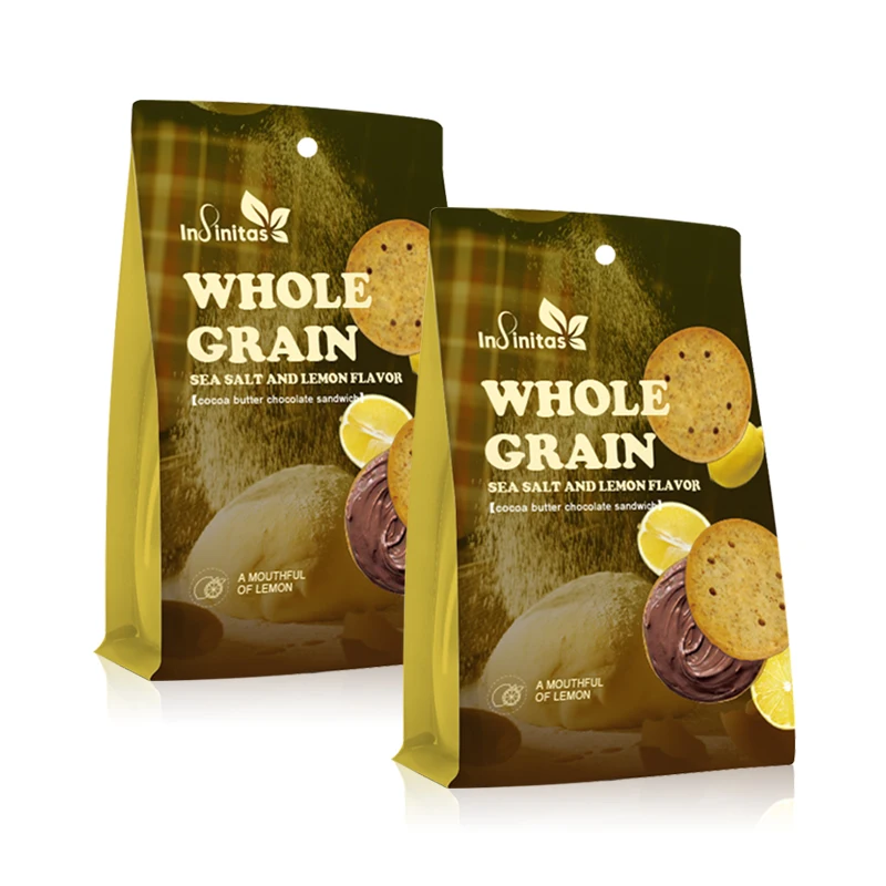 Sea Salt Lemon flavor Coarse grains biscuits Coarse grains sandwich cream biscuit