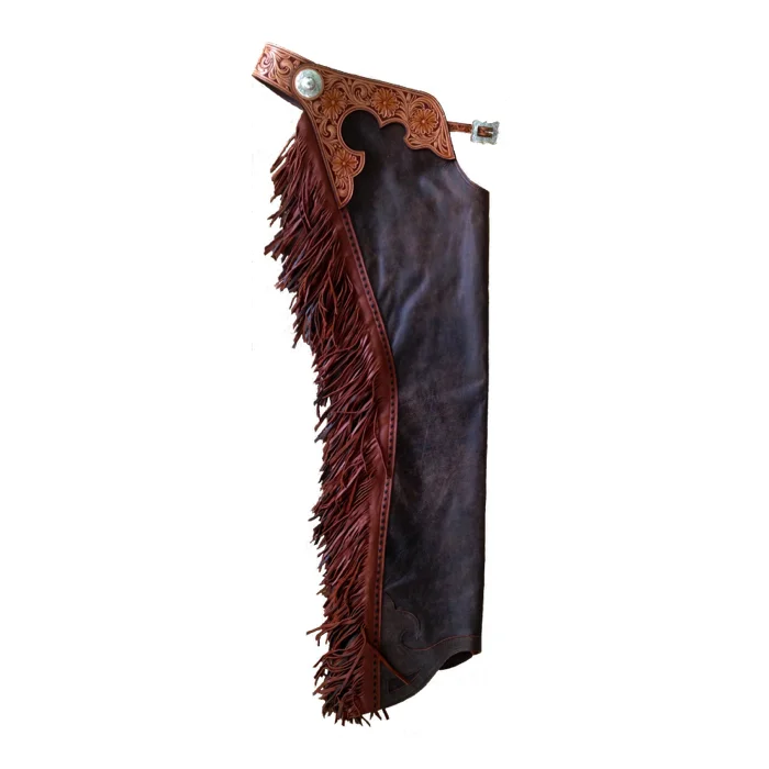 High quality Customized Western Chaps Cowboy Chinks with fringe real Leather for Products use