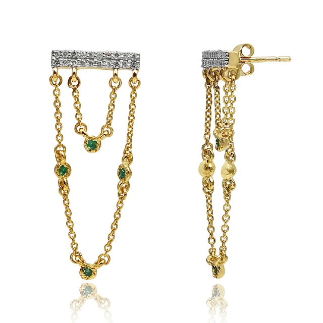 best selling hanging drop earring jewelry gold plated 925 sterling silver rainbow moonstone multi gemstone drop earring