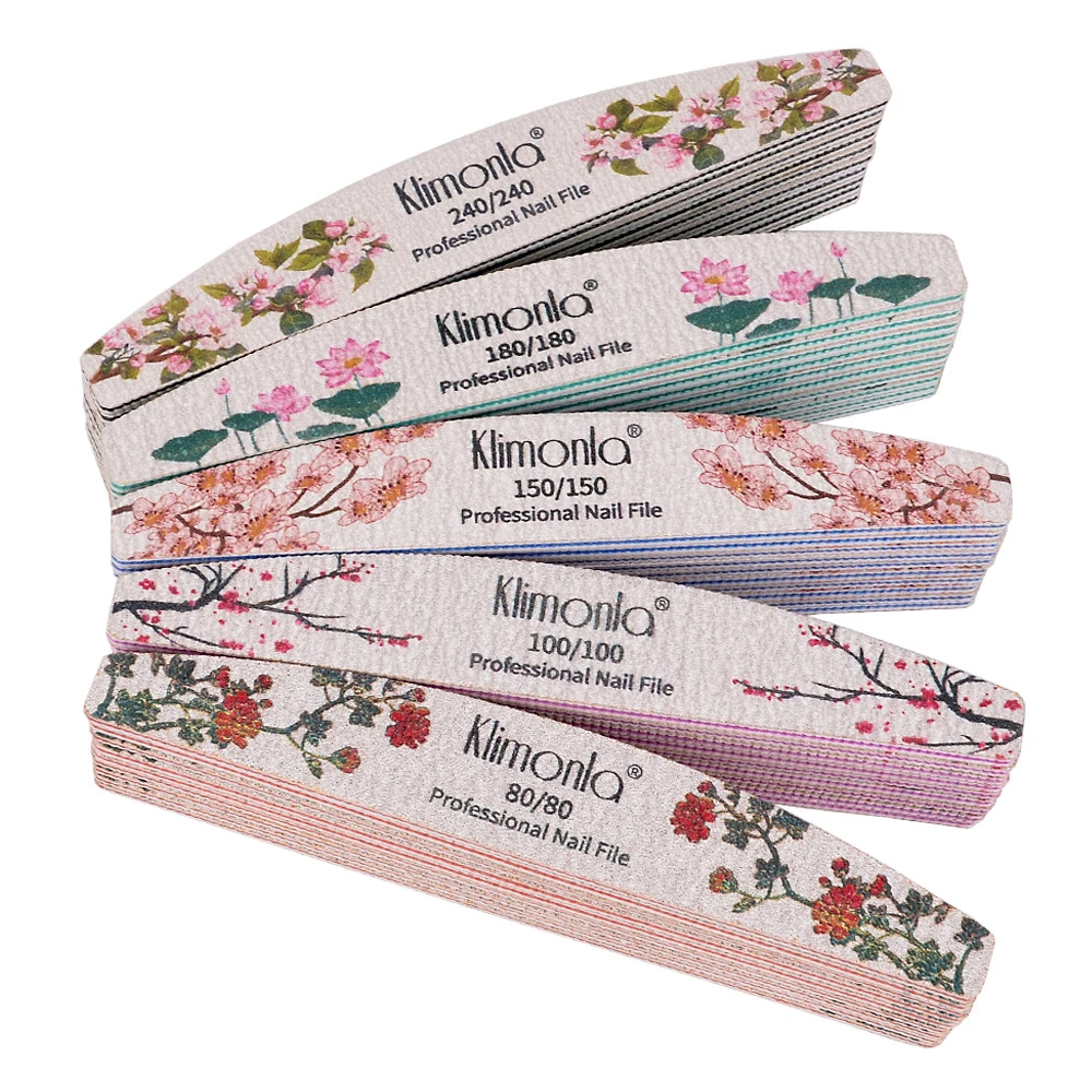Free Samples Nail File 80/80  Custom Logo Professional Drill Machine Printed 100 150 180 240 Nail File