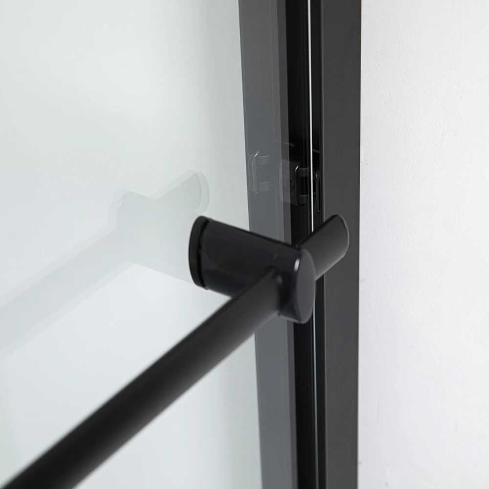 Wholesale Semi-frameless black aluminium sliding Shower glass doors double sliding bathroom bathtub shower glass door