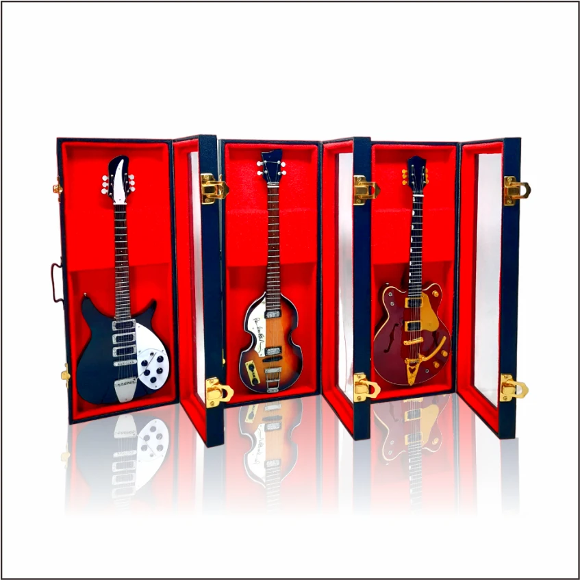 Mini Guitar Replica Famous Band in the World with THE BEATLES Tribute Merchandise