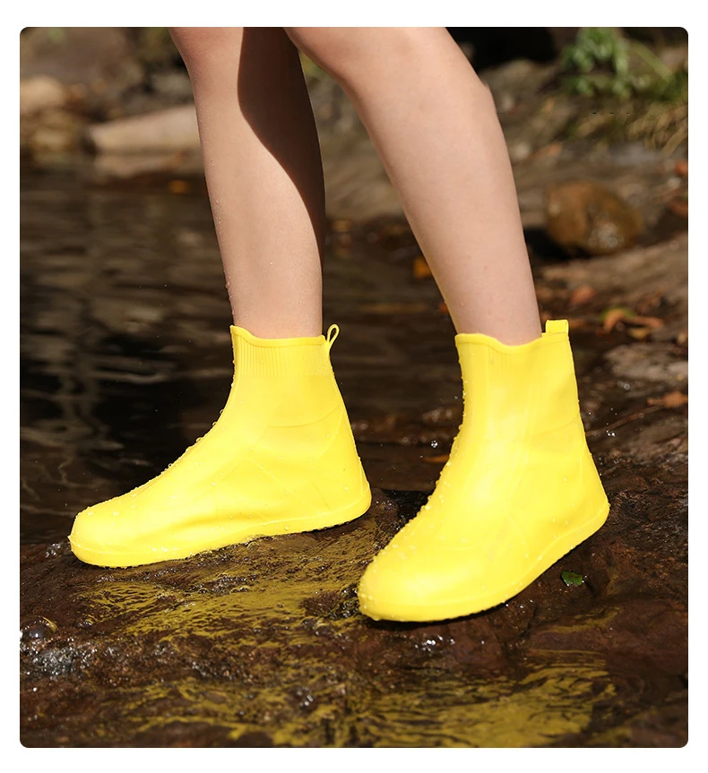 Rain shoes Silicone Waterproof Overshoes Reusable Resistant Rain Boots Non-Slip Washable Protection For Outdoor Use