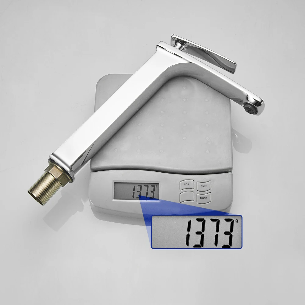YUNDOOM  Modern Design Brushed Nickel Bathroom Sink Faucet, Solid Brass Basin Mixer Tap, Corrosion-Resistant and Durable