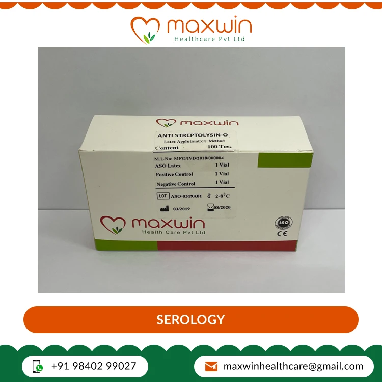 Direct Factory Supply Top Most Selling Highly Accurate Maxwin ANTI STREPTOLYSIN Reagent / Diagnosis Test Kit