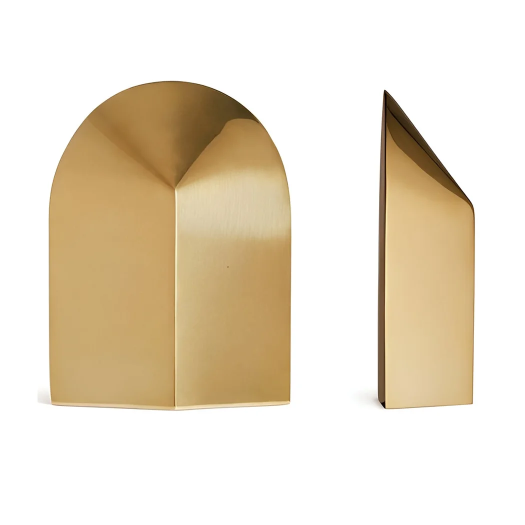 Stairs Shape Designer Luxuries Heavy Weight For Paper Holding Files And Documents Office Desks Manager Gold Bookends