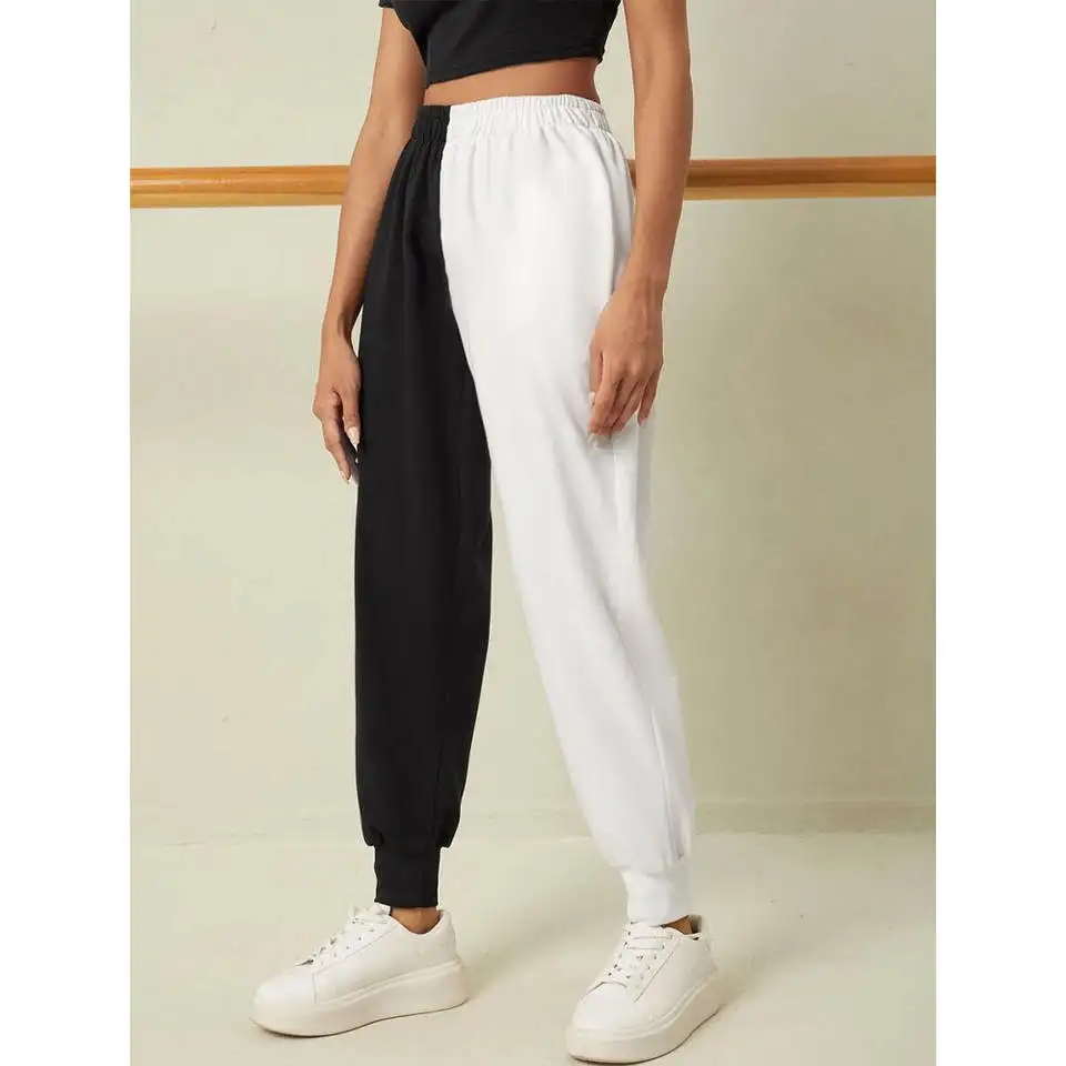 Женские цветные брюки из 100% хлопка стильные спортивные высокого качества оптовая продажа 2022