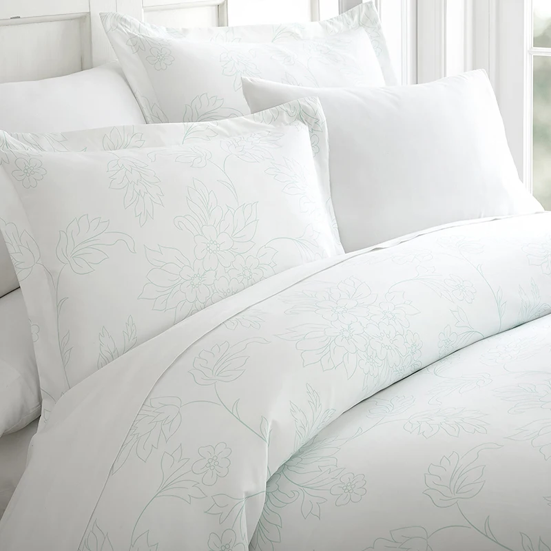 100% Set 100% Cotton Bed Sheet Set Bed Linen Four-piece Cotton Bed Sheet Anti-Static Queen Size Queen Size for Home