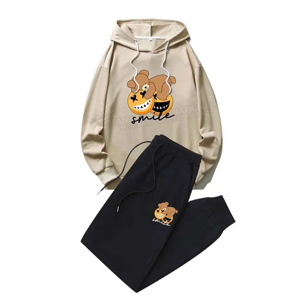 2023 OEM Brand Tracksuits Men Plain Sweat Suit Heavy Weight Cotton Sweatsuit Fleece Tracksuit Set For Men Hip Hop Tracksuit