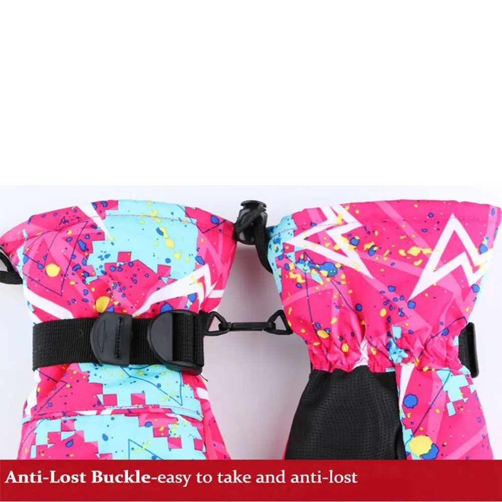 Thermal Men Winter Sports Ski Gloves Heated Waterproof Touch Screen Ski Gloves Ski Mittens