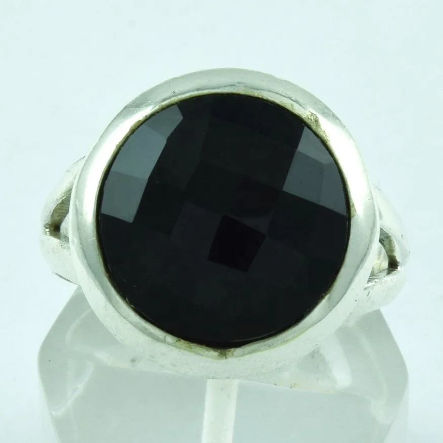 Popular Product Wholesale Silver Jewelry Black Onyx Ring Gemstone Silver Jewelry 925 Sterling Silver Ring