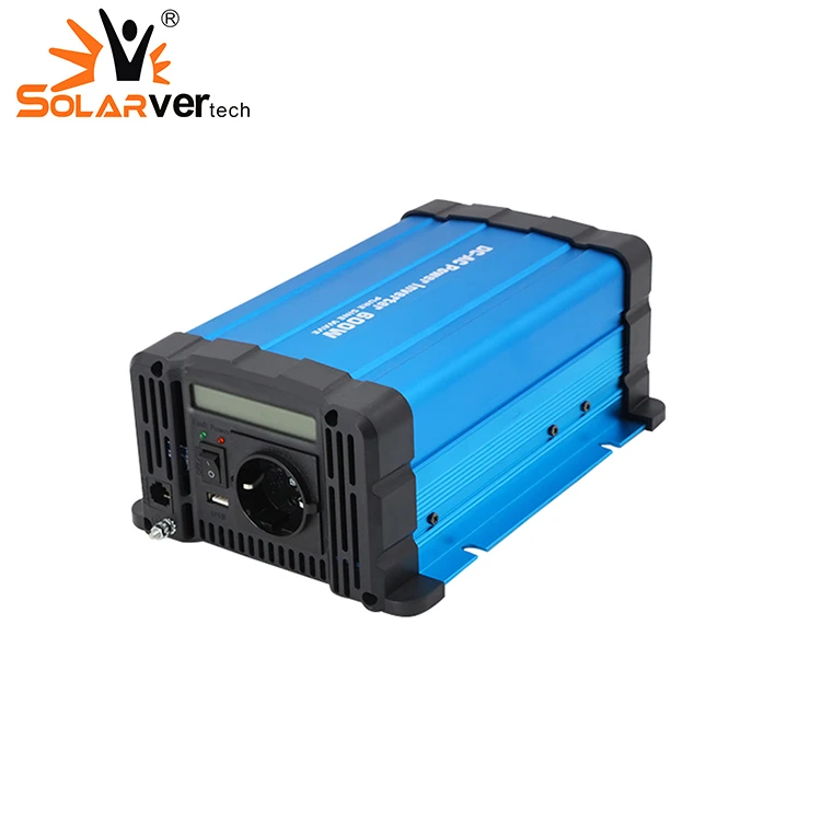 1000W Pure Sine Wave Inverter & Converter DC 12V to AC 220V with LCD Display & USB Port