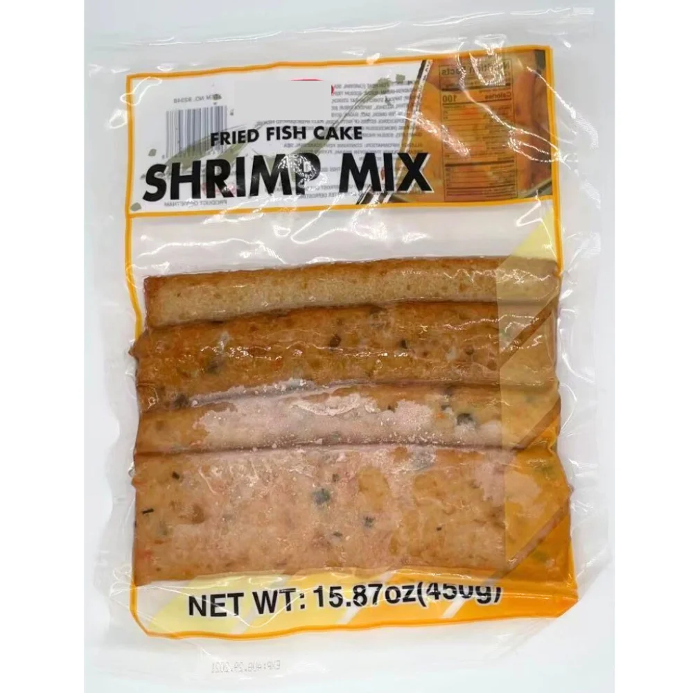 ISO Luxurious package Prepared hotpot Vegetable and Seafood Frozen fried fish cake SHRIMP MIX Vacuum pack 450g Vietnam factory