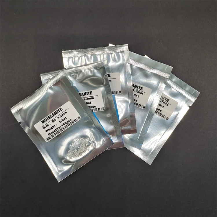 LETMEXC 1.0 ct Per Pack Small Size Loose Moissanite Gemstones D Color VVS1 Excellent Round Cut for Custom Diamond Jewely DIY