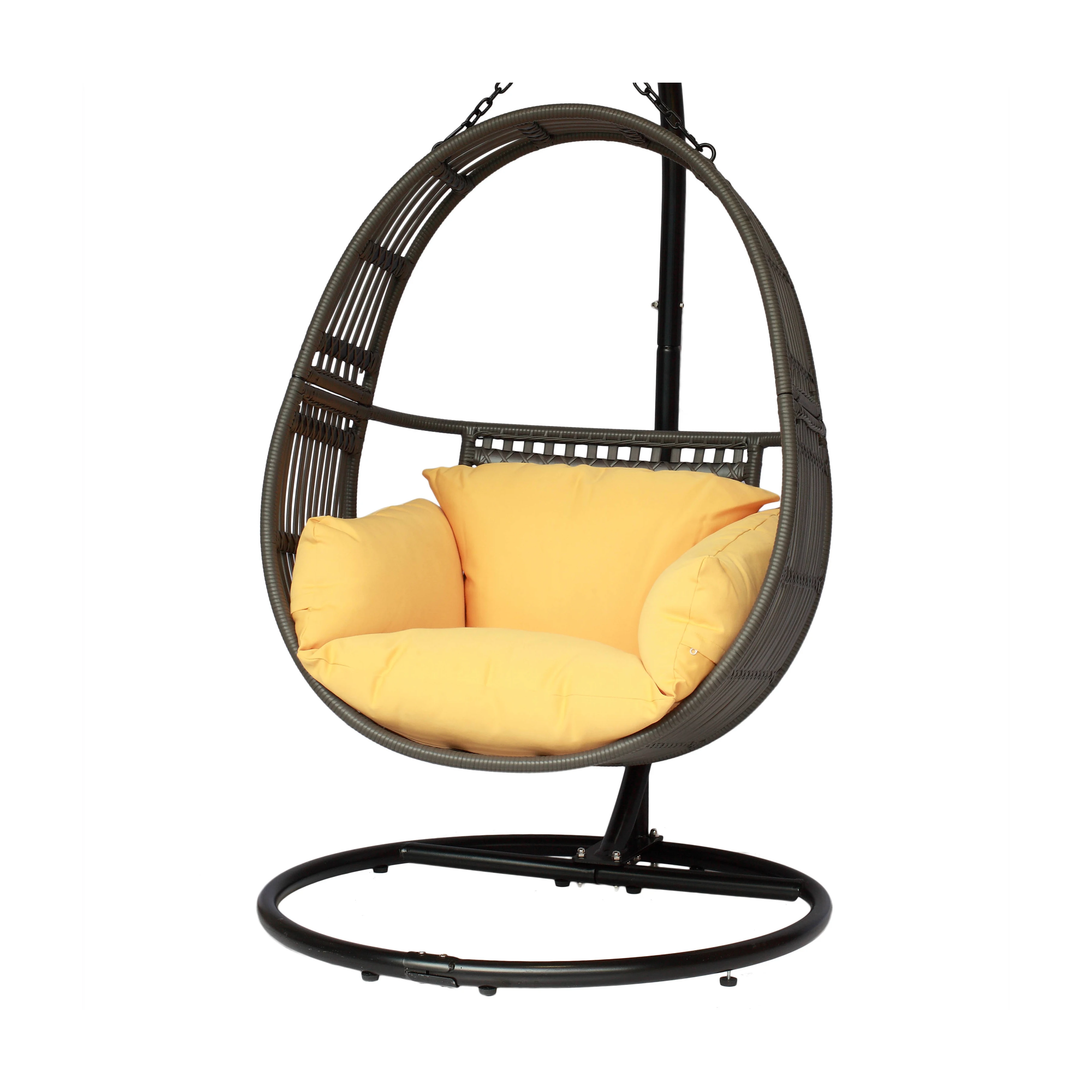 Factory Supply Buy 4 Get 1 Free Original Patio Rattan /Wicker Furniture Egg Shape Swing Chair