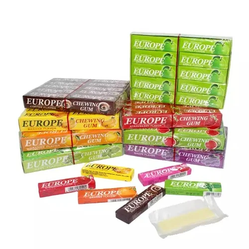 Quality factory wholesale 5 piece cheap sweet fruity europe chewing gum