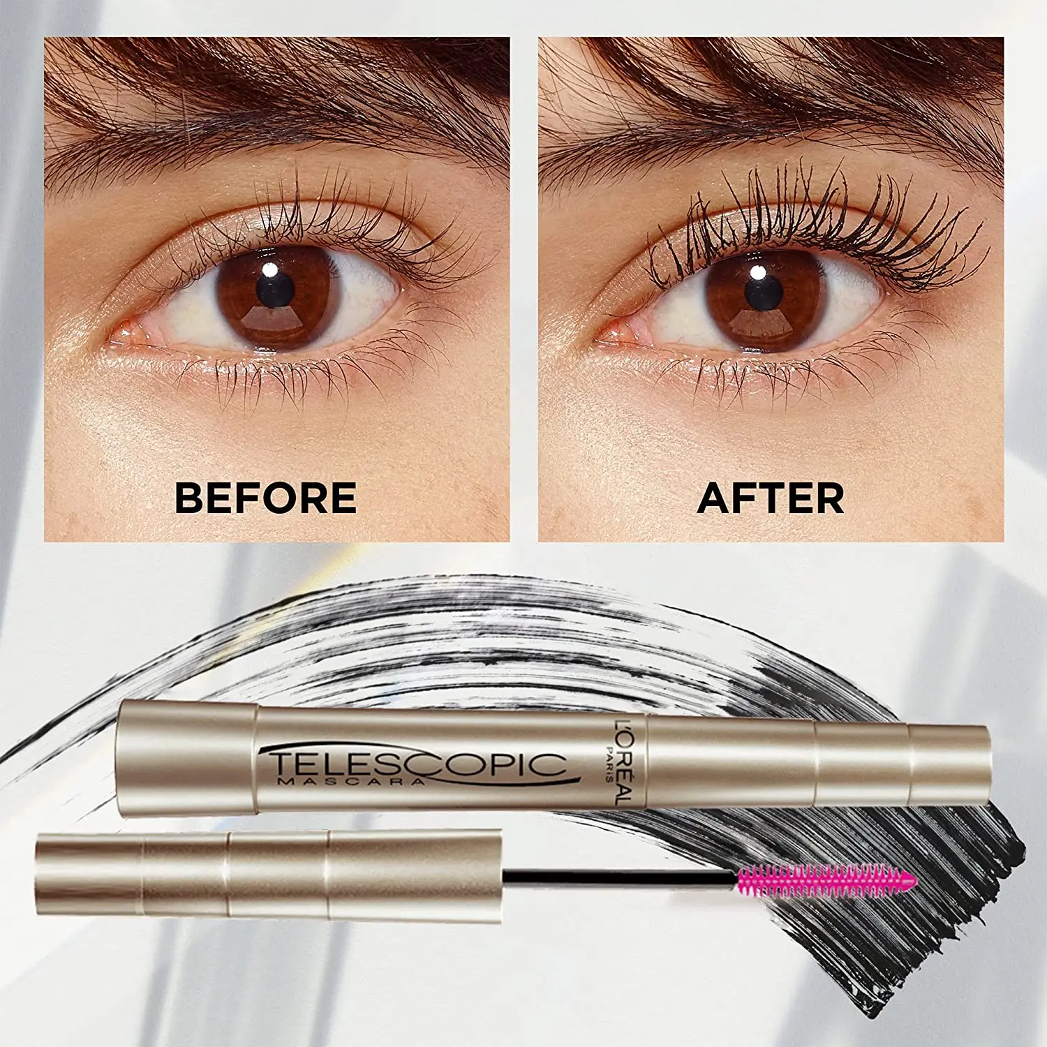 Makeup Telescopic Original Lengthening Mascara, Blackest Black, 0.27 Fl Oz 1 Count for bulk sales in the US