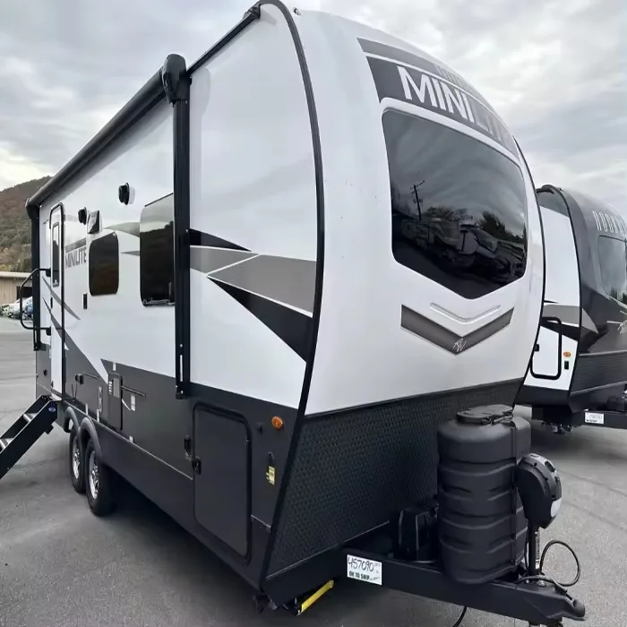 Factory price Mini Camping Trailers Caravan off Road RV Mobile Camper with Tent and Kitchen for Sale
