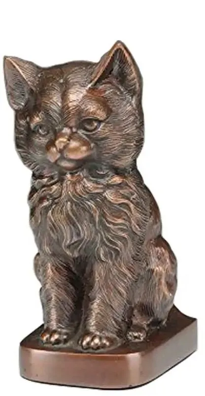 Beautiful Memorial Standing Cat Pets Cremation urns for Cat/Dog Funeral Ashes Metal Brass/Aluminum