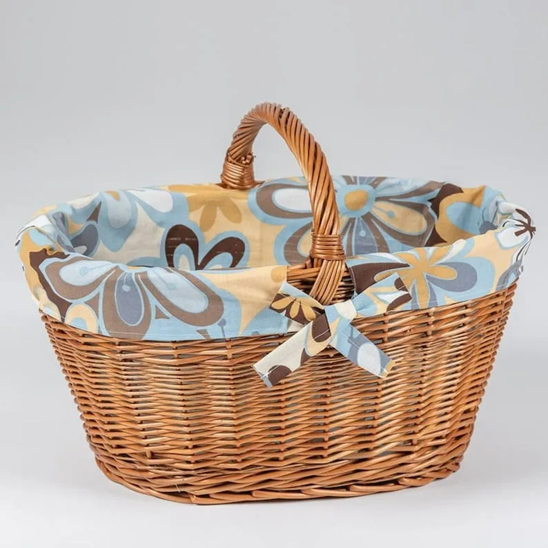 Fruit Basket Storage Use As Gift Storage Food Coated Durable Spring Design Willow Customized Oval Wicker Basket Made in Vietnam