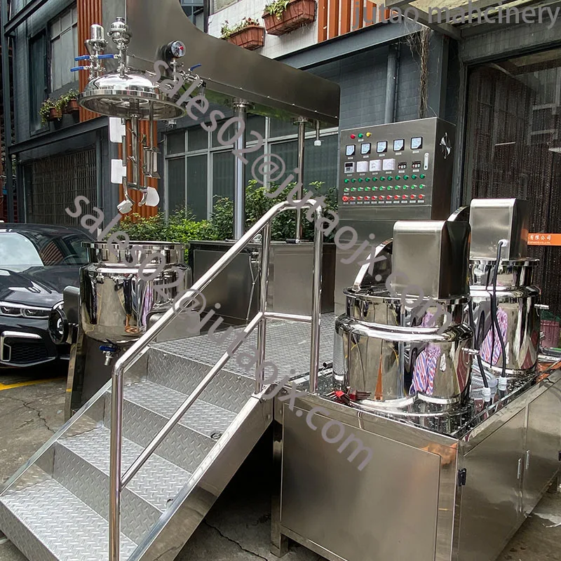 Прямая продажа с завода, гидравлический подъемный вакуумный эмульгирующий Миксер для изготовления косметических кремов