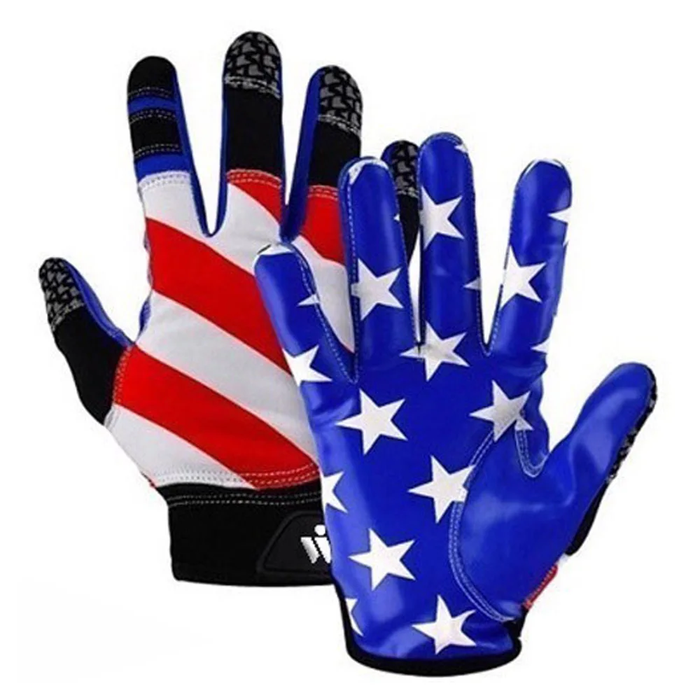 Gripey Gloves Best Quality Finger Sublimated Design Latex American Football Gloves Custom Logo Gloves
