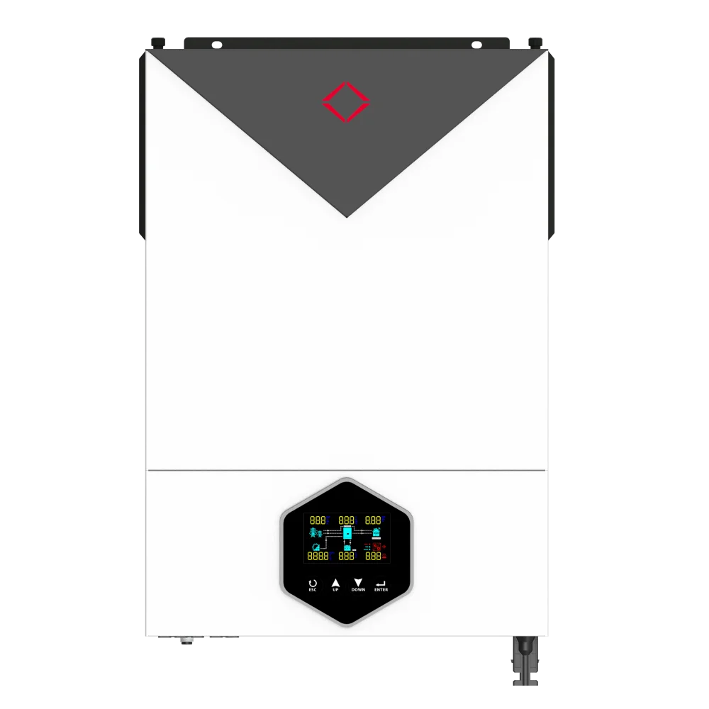 hybrid solar inverter 6200W on/off grid inverter 6.2KW 48V 230V pure sine wave inverter MPPT 120A WIFI optional and RGB display