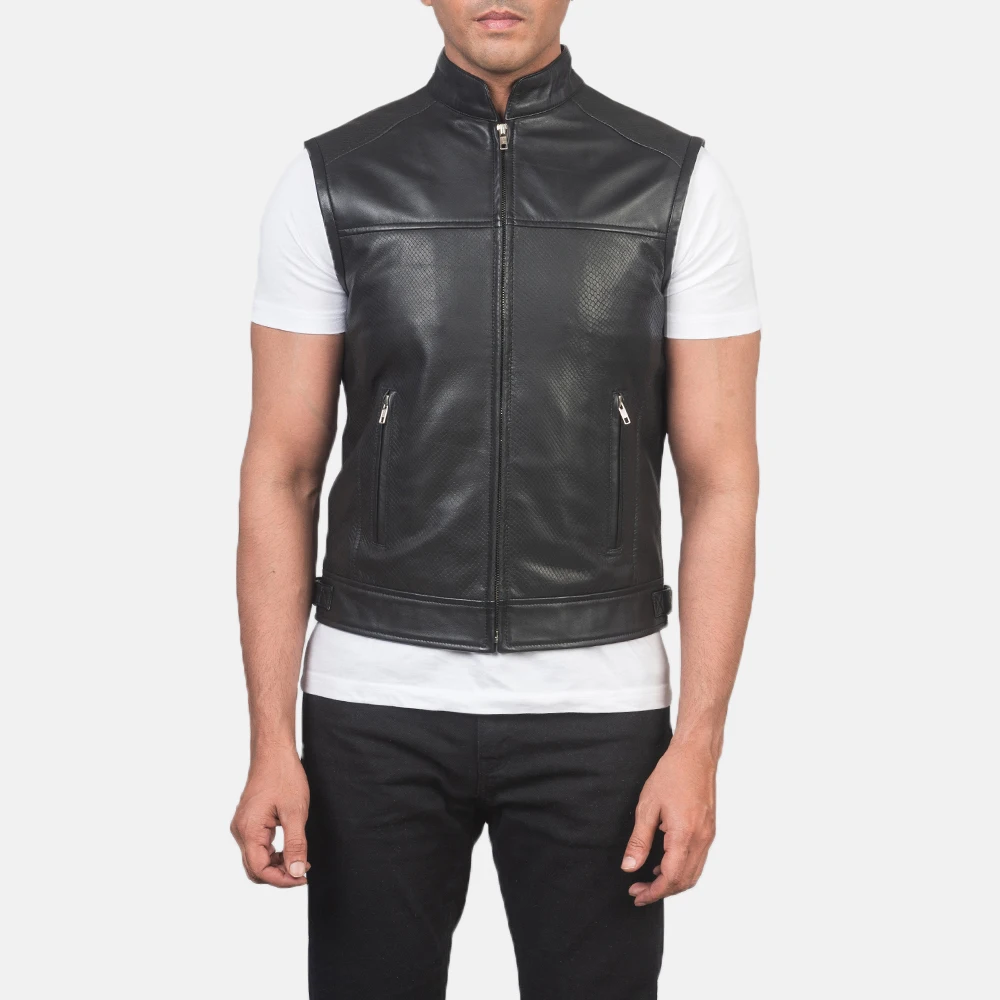 Motor bike Good Quality 100% Leather Made Fashion Vest Reasonable Price Men Clothing Leather Vest