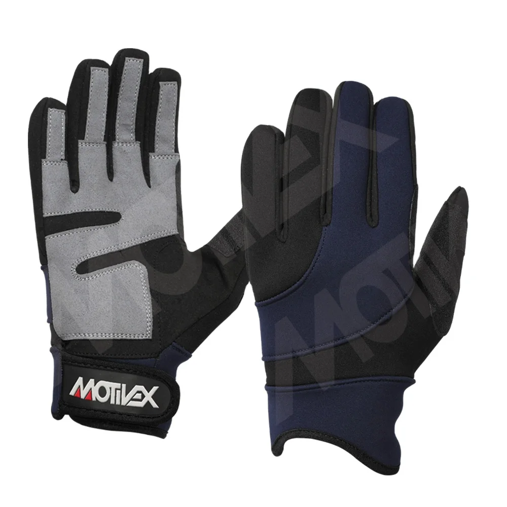 Motivex Non-Slip Neoprene Gloves Winter Outdoor Sports Sailing Fishing Yachting Kayak Dinghy Racing Roping Finger Gym Ski