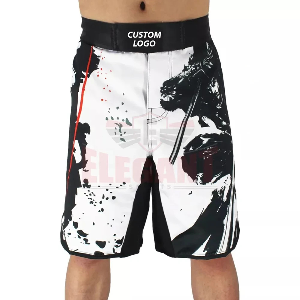 2022 Sublimation Printing MMA Fighting Shorts With Pockets Wholesale Superb Quality by Elegant Sports