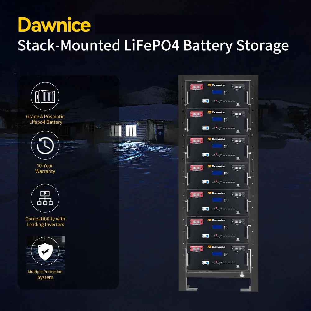 Smart BMS LiFePO4 5kwh 10kwh 20kwh 24V 48V 100Ah 200Ah 300Ah Lithium Ion Server Rack Mounted Battery Pack for Solar System
