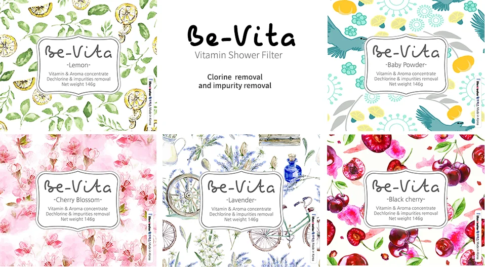 Made In Korea Hot Product Non toxic material Test report Easy self installation Shower Vitamin Filter Bevita
