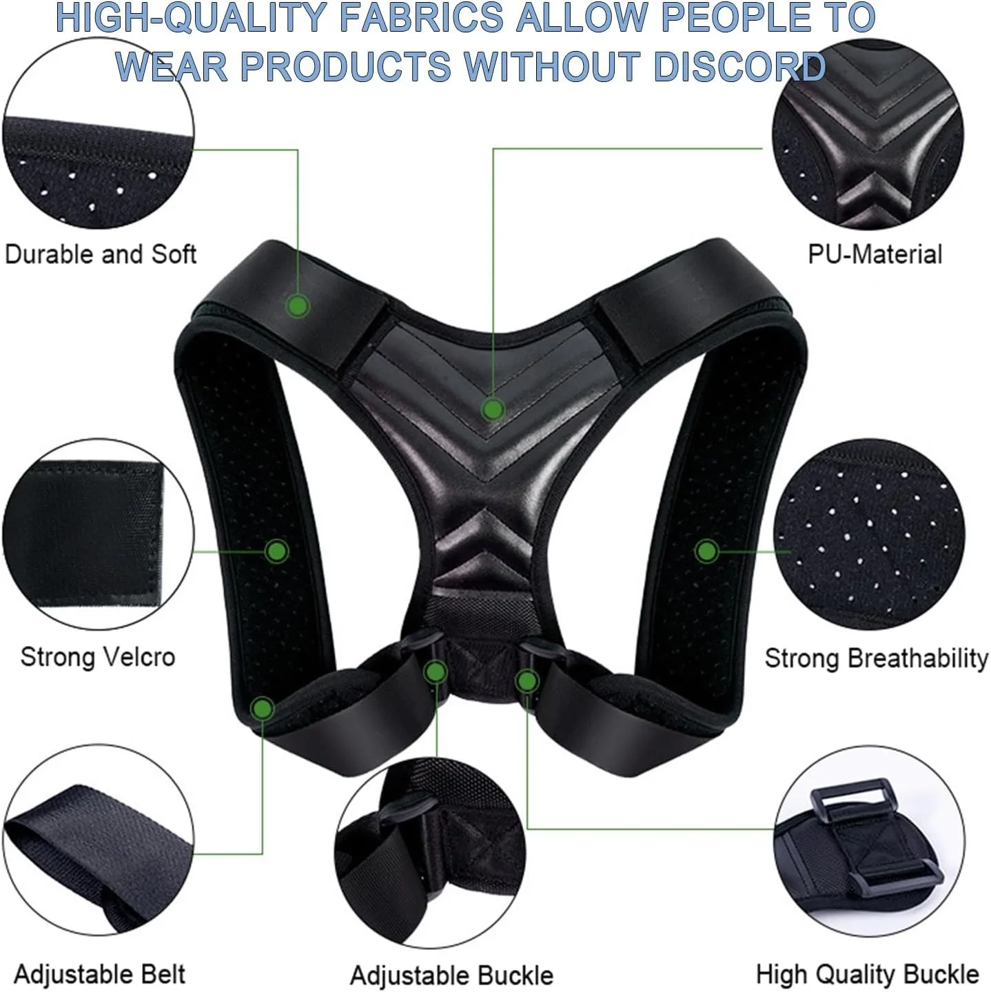 Posture Corrector for Women and Men, Vicorrect Adjustable Upper Back Brace for Clavicle Support
