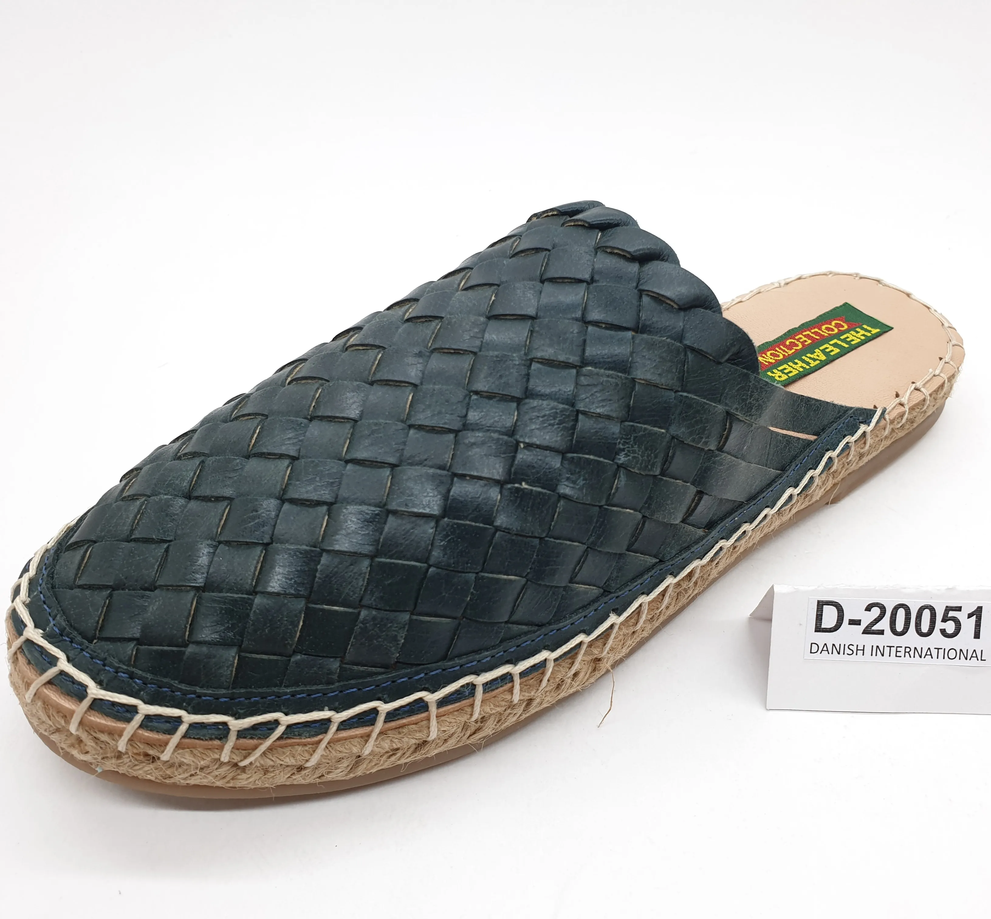 Ladies Leather Espadrilles Close Toe Sandals Stitched Rope Sandal Pure Leather Weaved Slip On Suede Leather Sandal