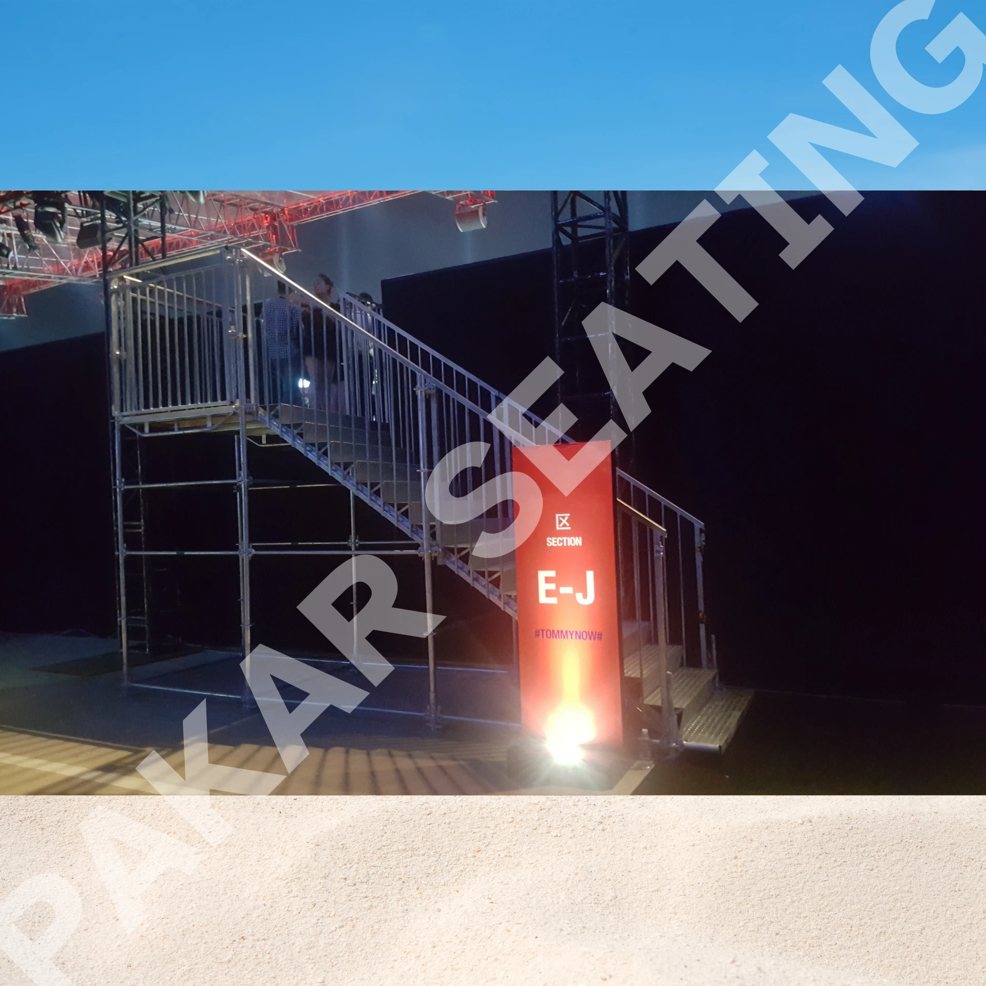 Grandstand for Indoor and outdoor Fashion Shows with Staircases and Roof Bleachers Fashion show Event Tribunes