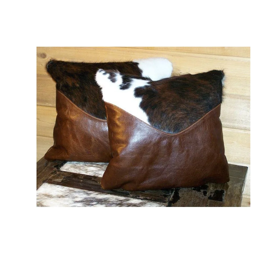 Best Quality Home Decoration Cushion Covers Hotel Solid Color Pillow Covers made with Genuine leather at best price