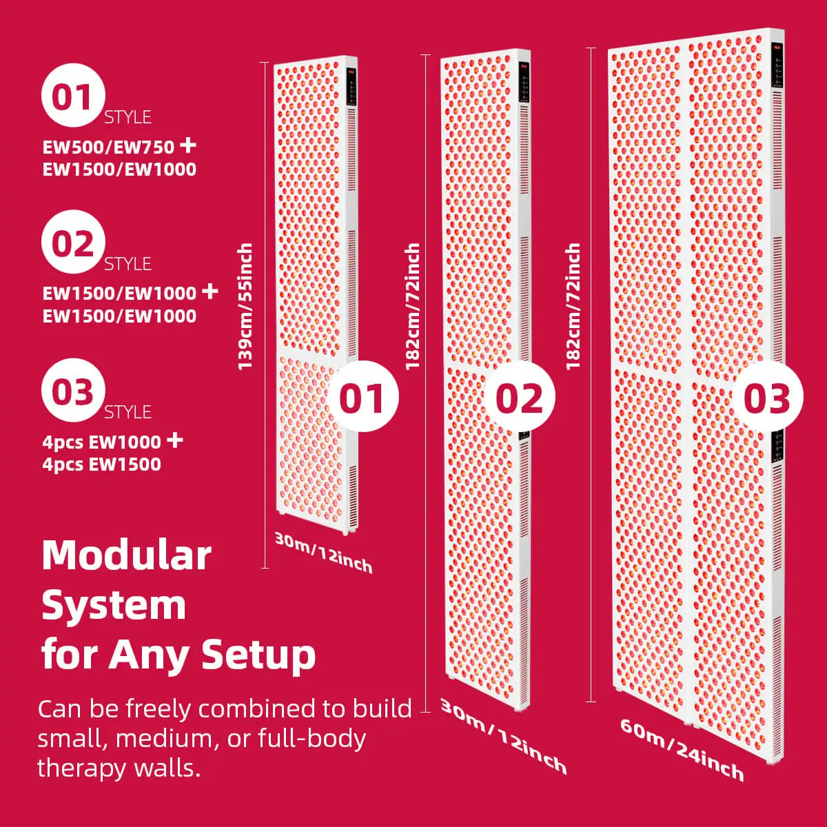 Медицинская светодиодная панель SunPlus для профессионального коммерческого использования горизонтальная фототерапии красным светом всего тела 4 длины волны со стойкой