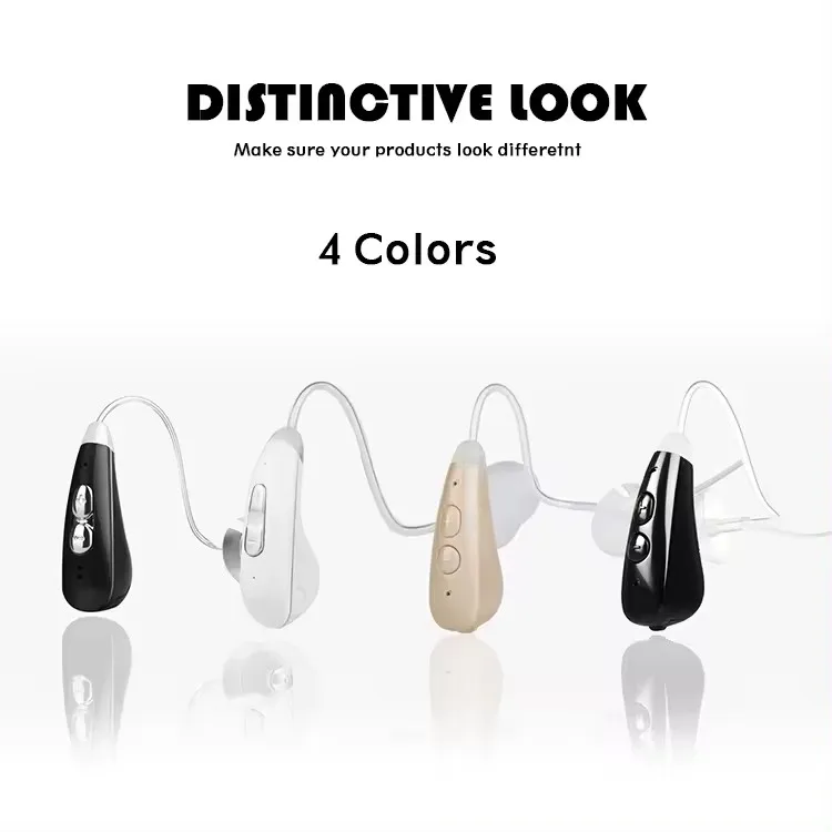 Jinghao D36 Early Medical Device Digital Mini Black  Battery The Deaf Invisible Ear BTE Hearing Aid