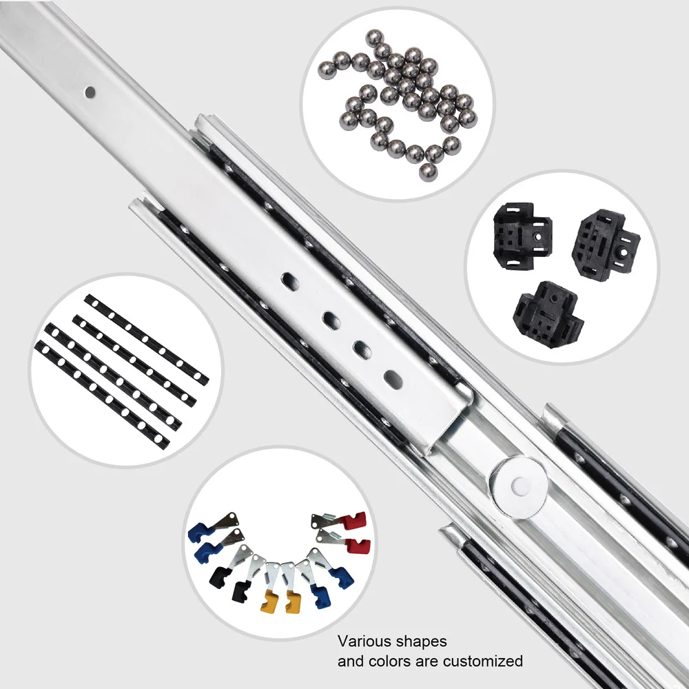 heat press machine slide out drawer track heavy duty cabinet rails slide way 76mm table slide rail