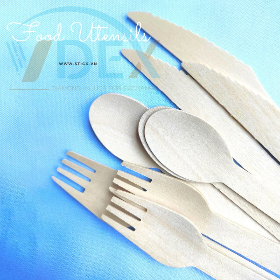 Wholesale wooden spoon made in VietNam size 160mm Wooden Little Spoons Hot sale Compostable Biodegradable Cutlery Spoon