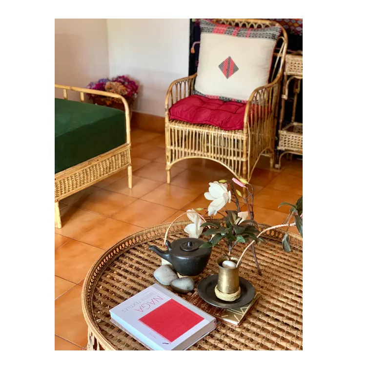 Wholesale Natural loop chair with only seat cushion included for outdoor furniture rattan chair Cane & Bamboo chair