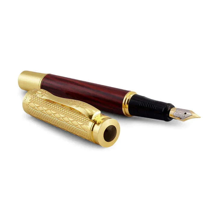 Ashwin Designs Fountain Pen Medium Nib Pen Stunning Luxury Pen with 24K Gold plate Finish suitable for professional gifting