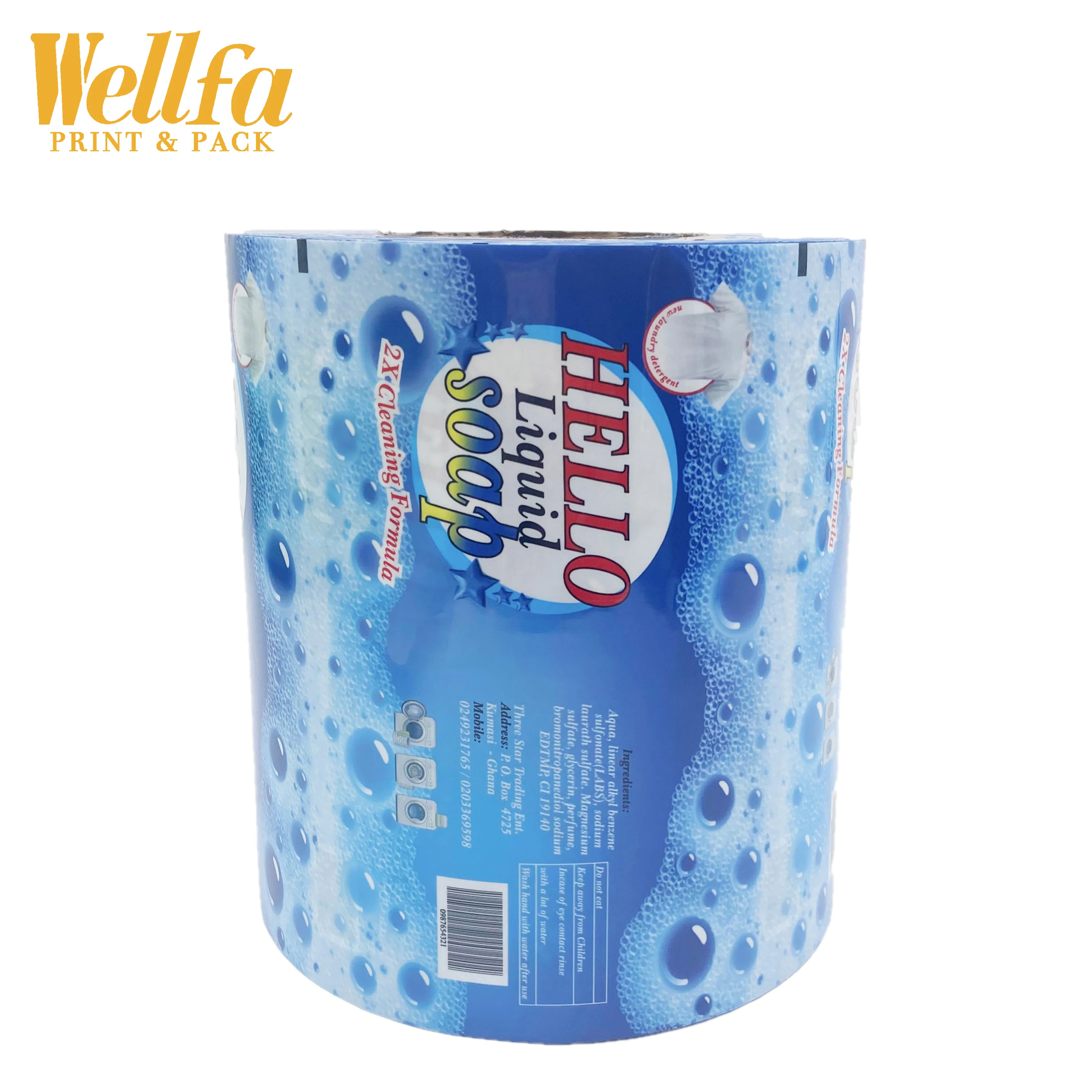 Factory Custom Printing OEM Glossy Lamination Plastic Packaging Roll Film For Liquid