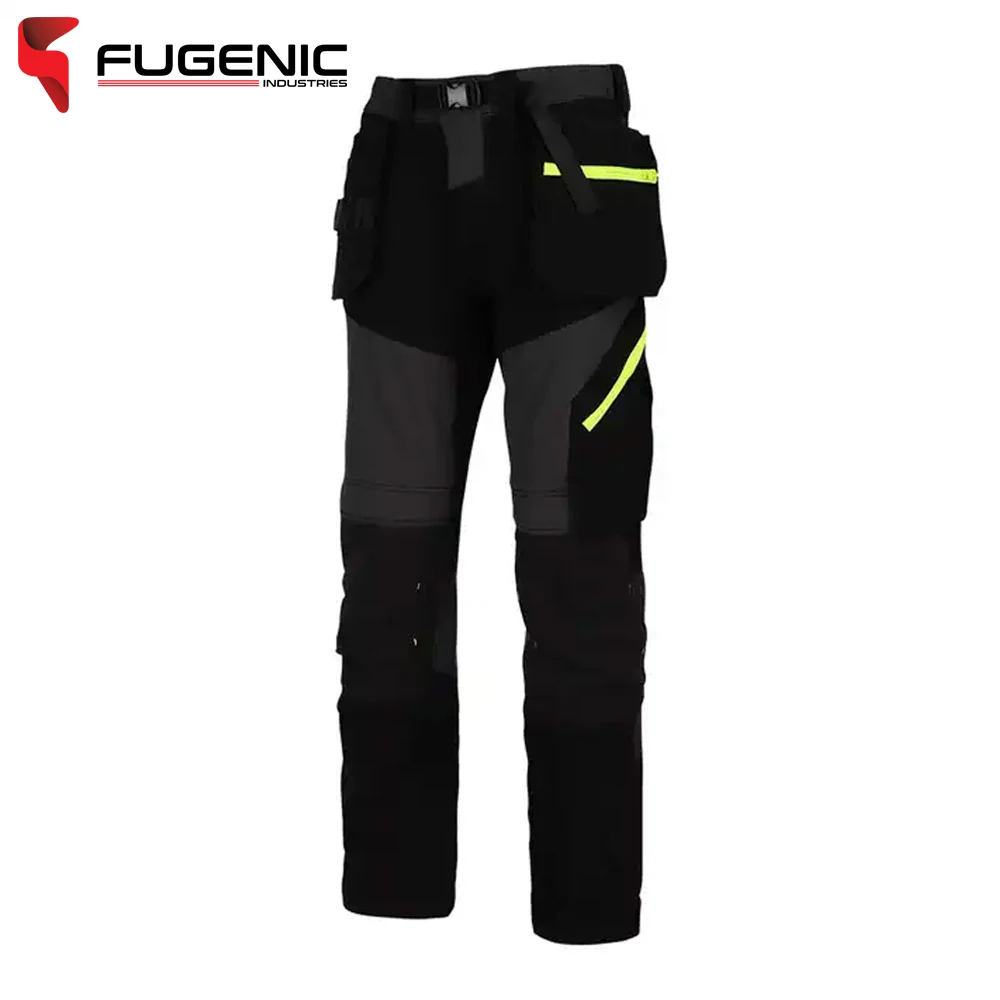 OEM Service Black And Gray Color Men Work Wear Cargo Pants With Many Pockets Safety Trousers BY Fugenic Industries