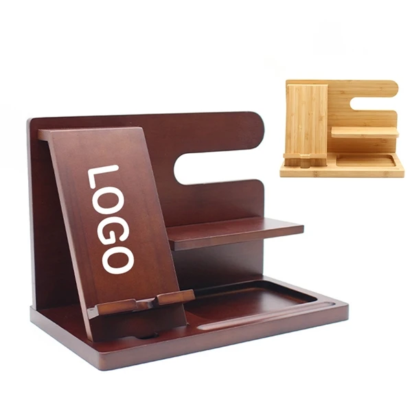 Wooden Bamboo Phone Docking Station Stylish and Sustainable Charging Solution Natural Material Phone Station
